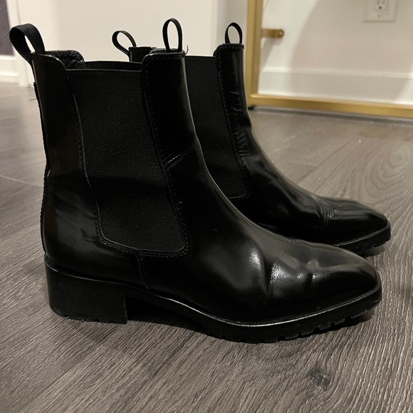 Aeyde Simone leather square toe ankle boots size 36 black - Picture 1 of 7